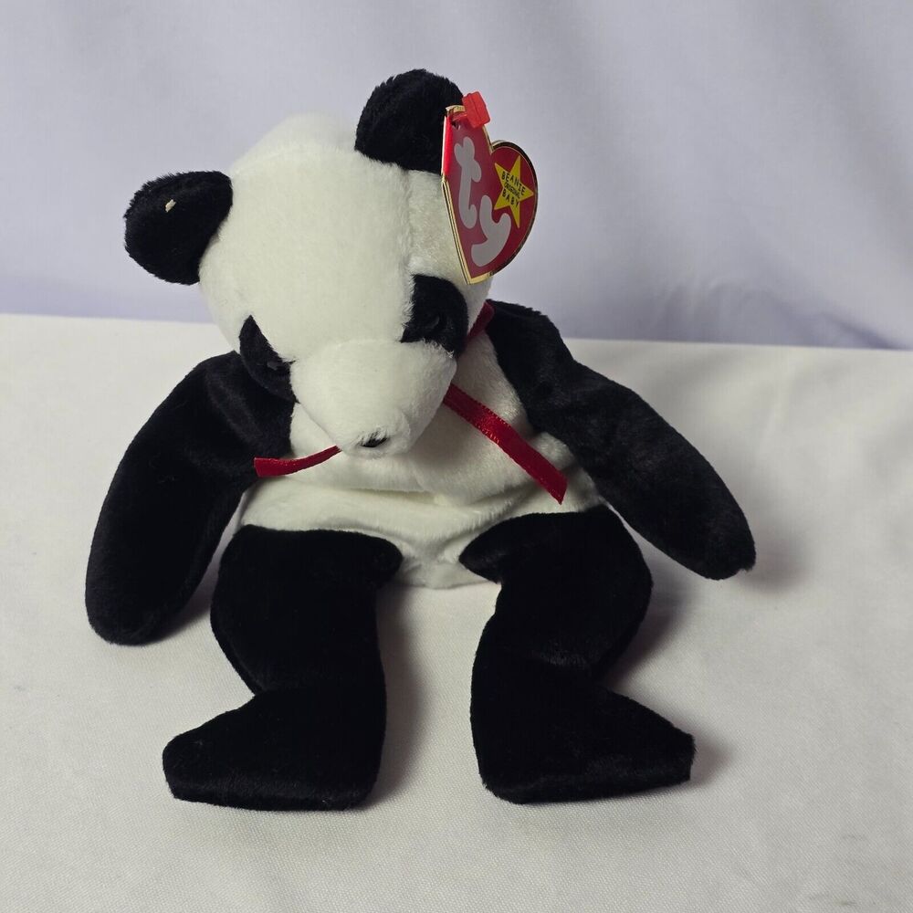 Ty Beanie Baby FORTUNE Panda Bear from 1997 RARE & RETIRED with Tag - Picture 1 of 7